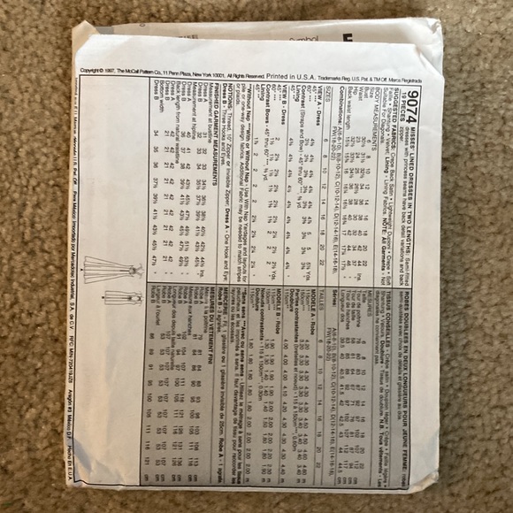 Evening Elegance Gown and Dress, McCall’s pattern #9074 - Picture 2 of 4